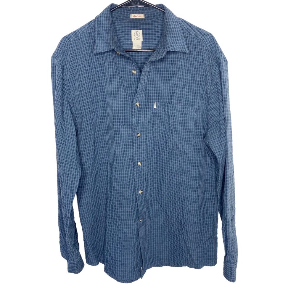 Aigle men’s shirt blue size large EUC